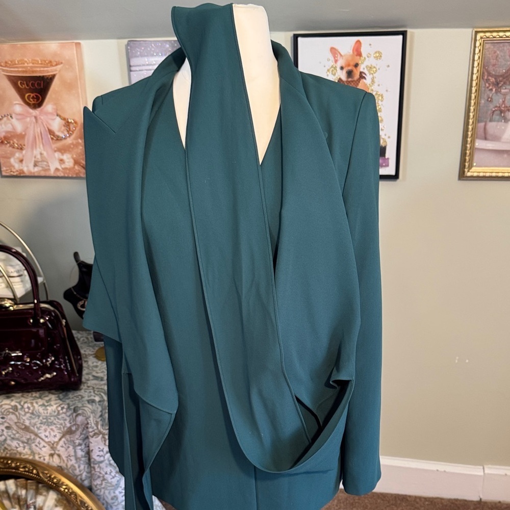 NWT Lafayette 148 New York Deep Ivy Wrap Blazer Quality Designer Retail $1398! - Picture 10 of 16